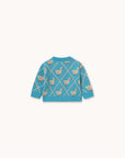 Tiny Cottons - baby - swans cardigan - cyan
