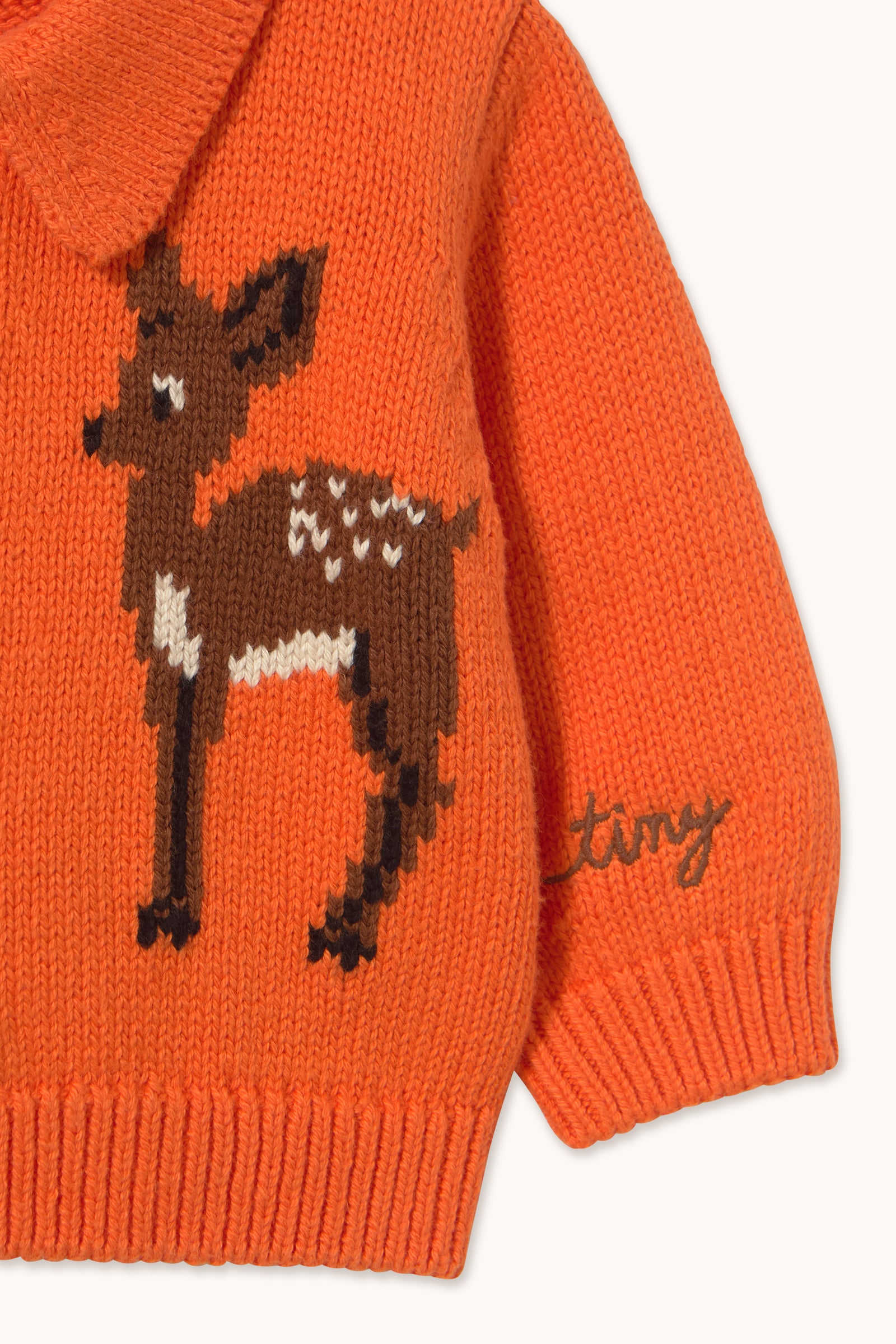 Tiny Cottons - baby - deer cardigan - summer red