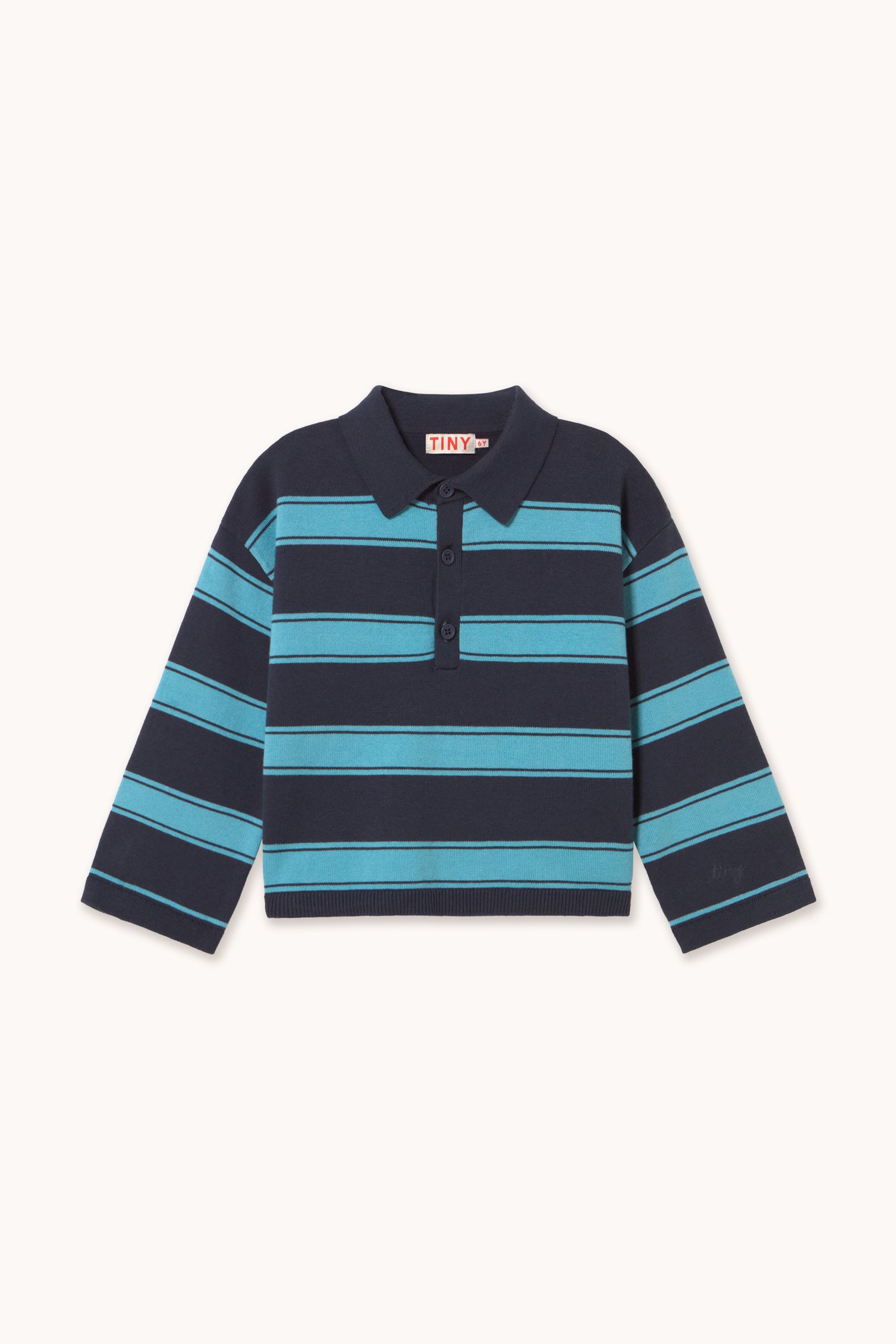 Tiny Cottons - kids - retro stripe sweater - ink blue