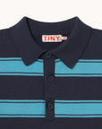 Tiny Cottons - kids - retro stripe sweater - ink blue