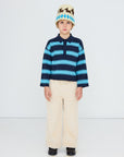 Tiny Cottons - kids - retro stripe sweater - ink blue
