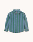 Tiny Cottons - kids - retro stripe denim shirt - medium wash