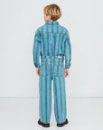 Tiny Cottons - kids - retro stripe denim shirt - medium wash