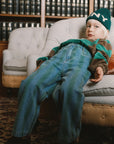 Tiny Cottons - kids - retro stripe denim pants - medium wash