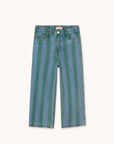 Tiny Cottons - kids - retro stripe denim pants - medium wash