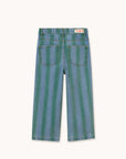 Tiny Cottons - kids - retro stripe denim pants - medium wash
