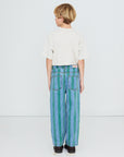Tiny Cottons - kids - retro stripe denim pants - medium wash