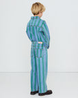 Tiny Cottons - kids - retro stripe denim pants - medium wash