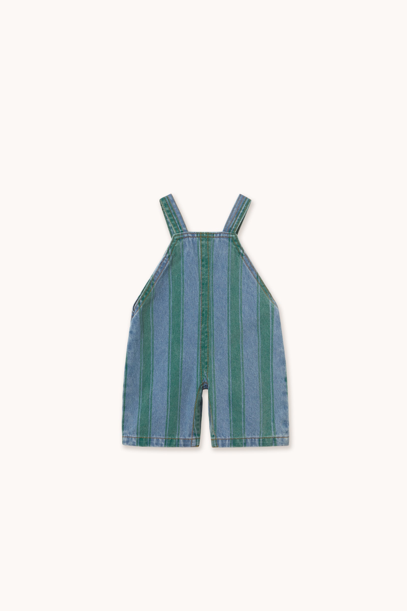 Tiny Cottons - baby - retro stripe denim dungaree - medium wash