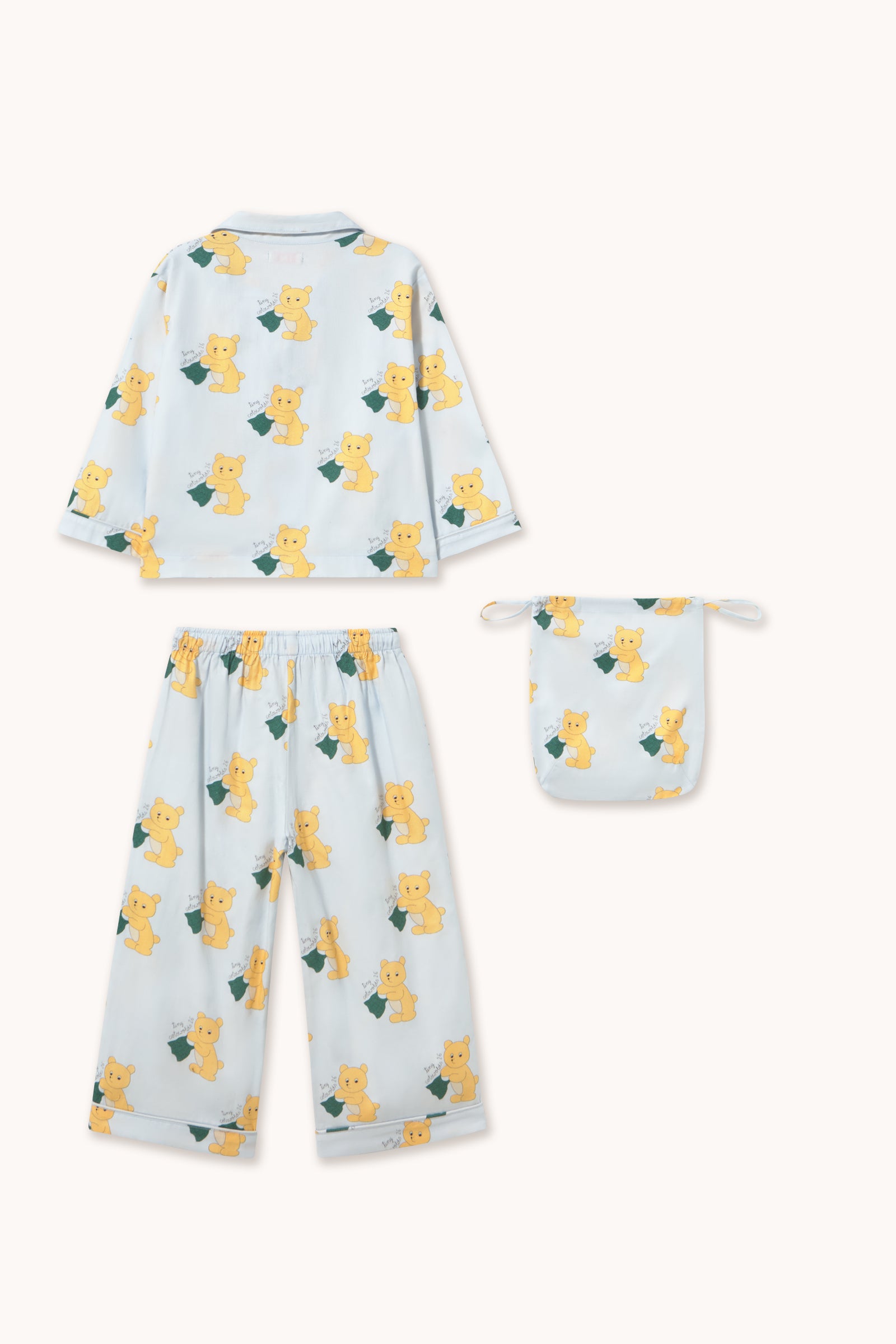 Tiny Cottons - kids - bears pyjama set - pastel blue