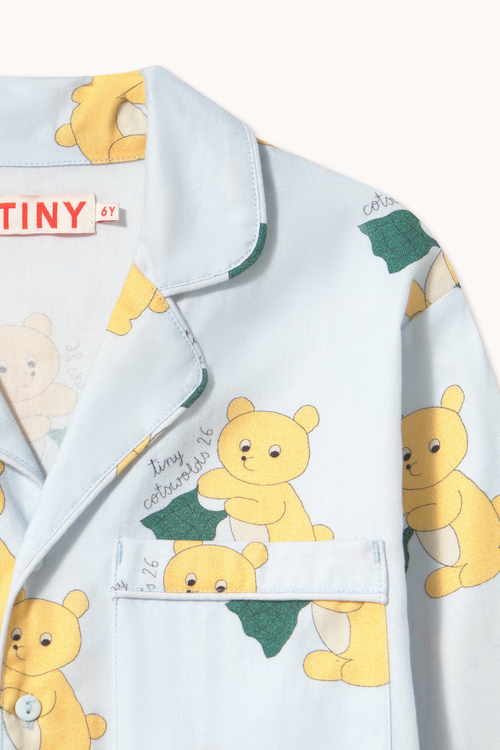 Tiny Cottons - kids - bears pyjama set - pastel blue