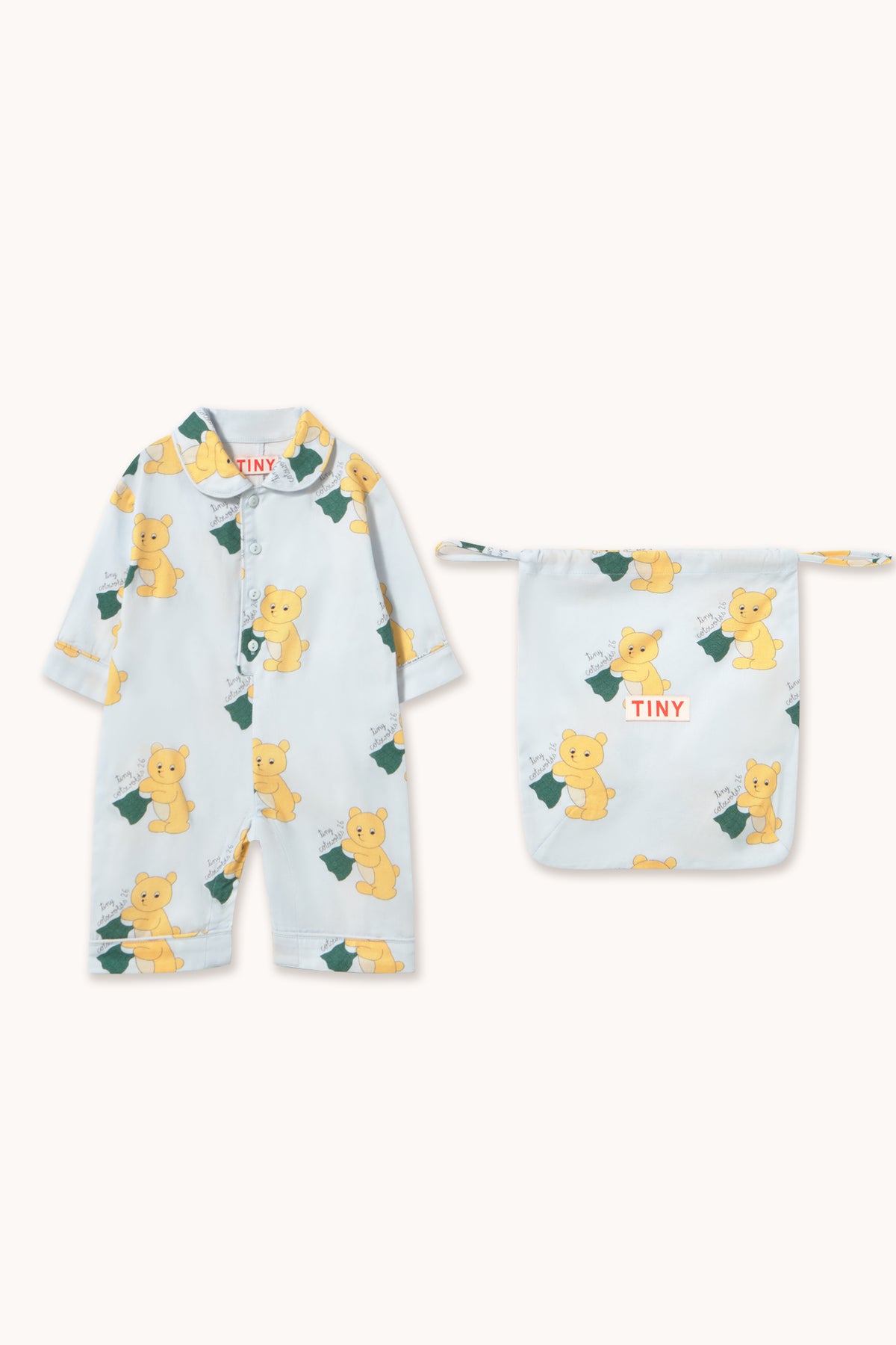Tiny Cottons - baby - bears onepiece - pastel blue