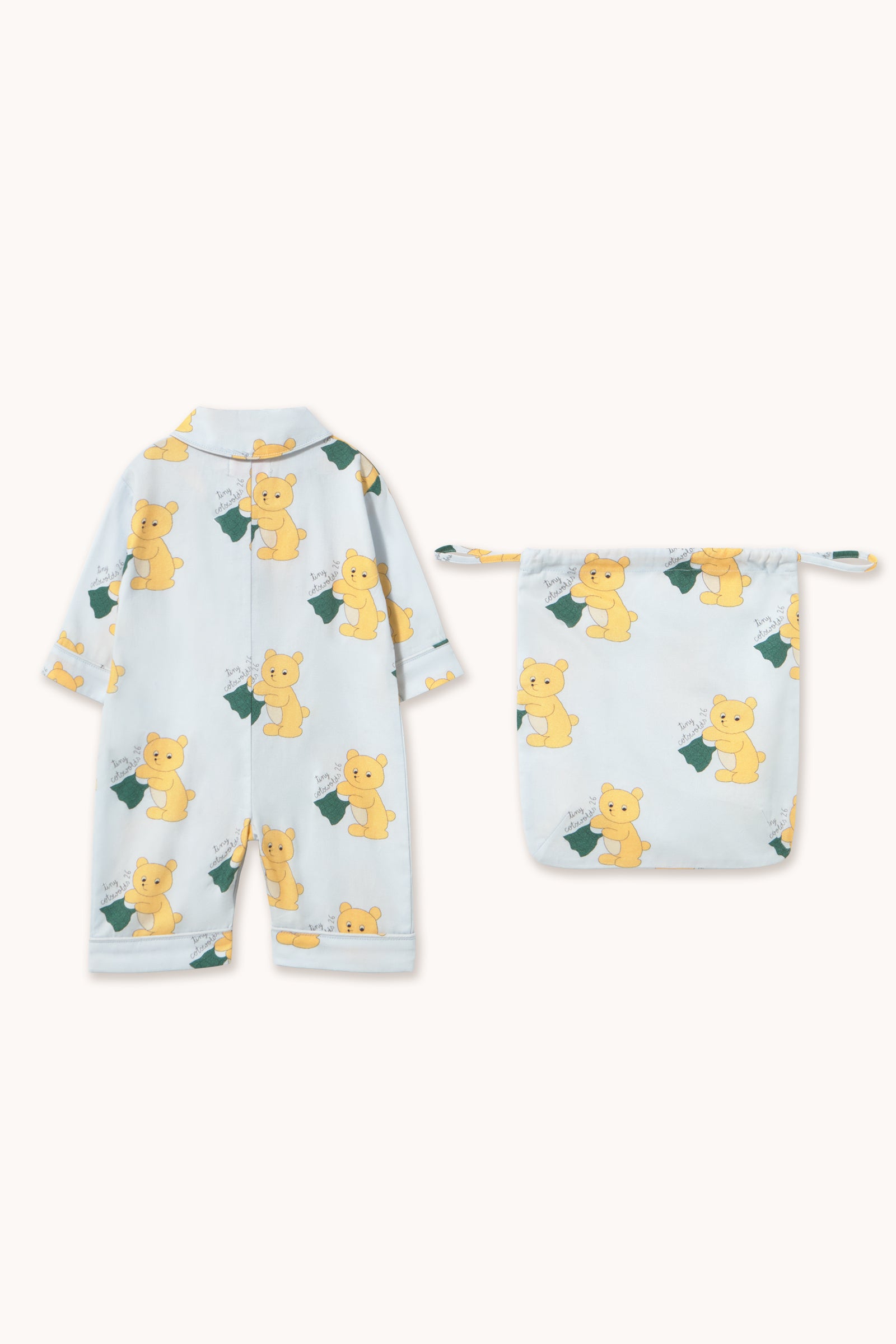 Tiny Cottons - baby - bears onepiece - pastel blue