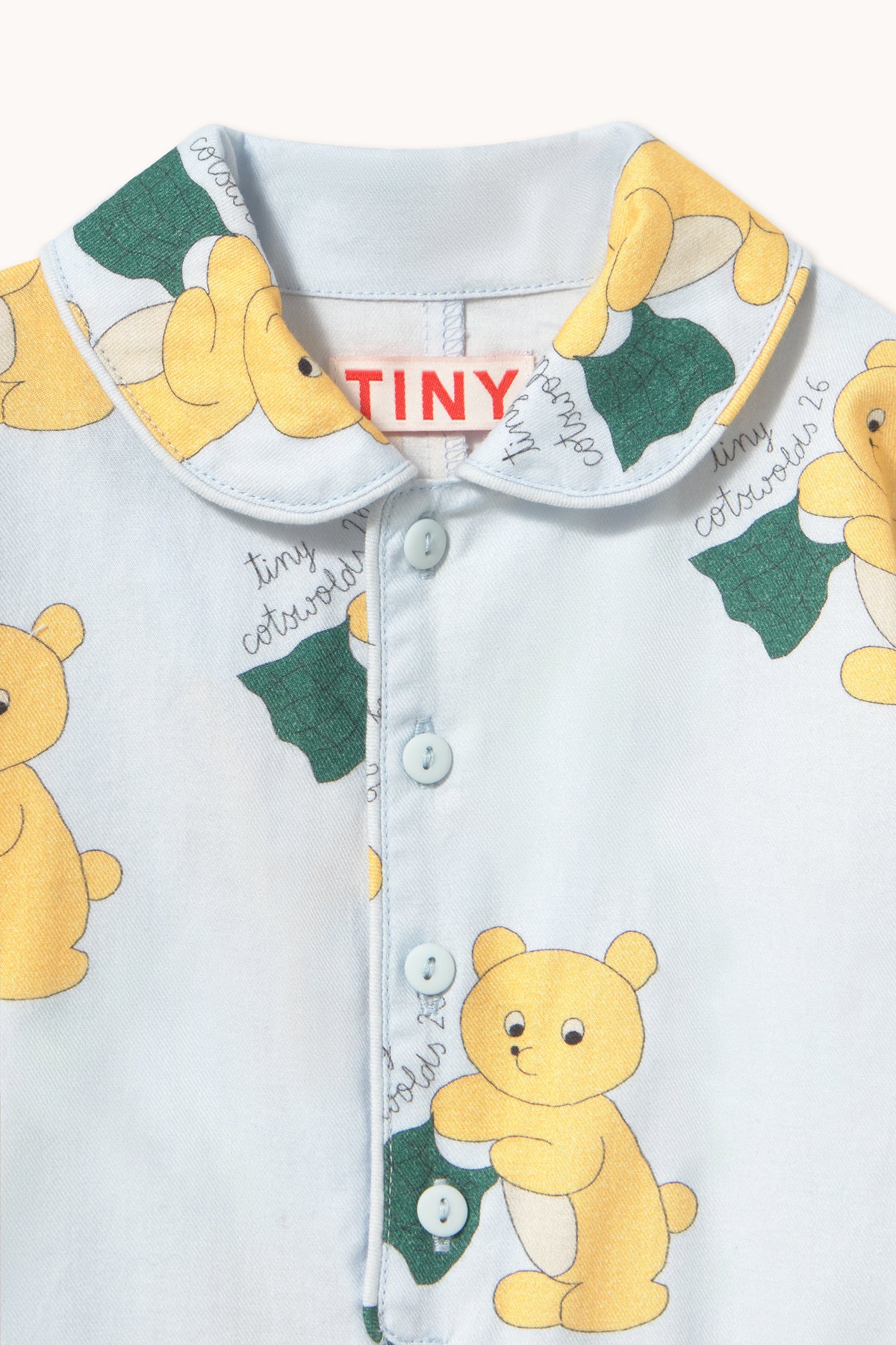 Tiny Cottons - baby - bears onepiece - pastel blue