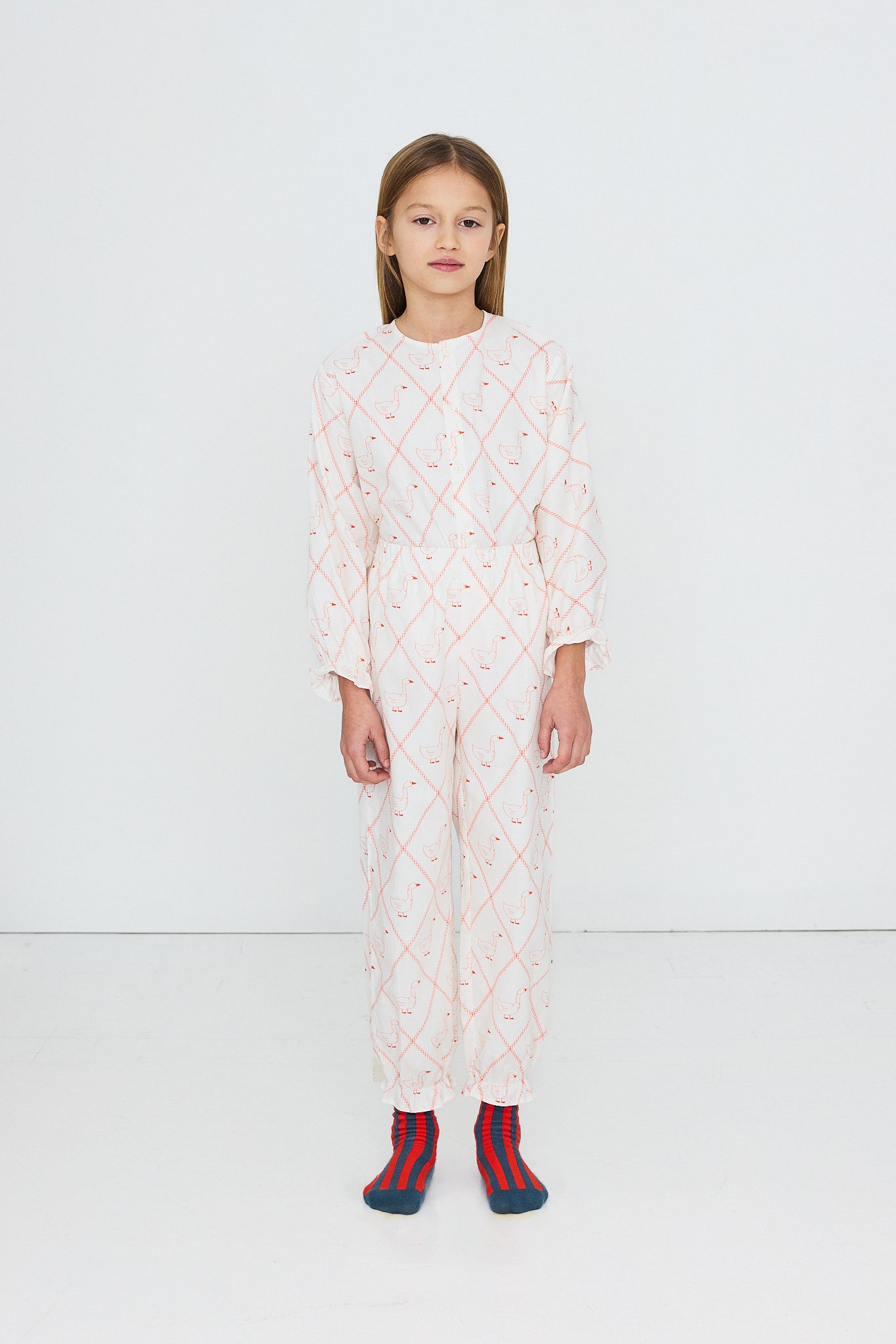 Tiny Cottons - kids - geese pyjama set - off white