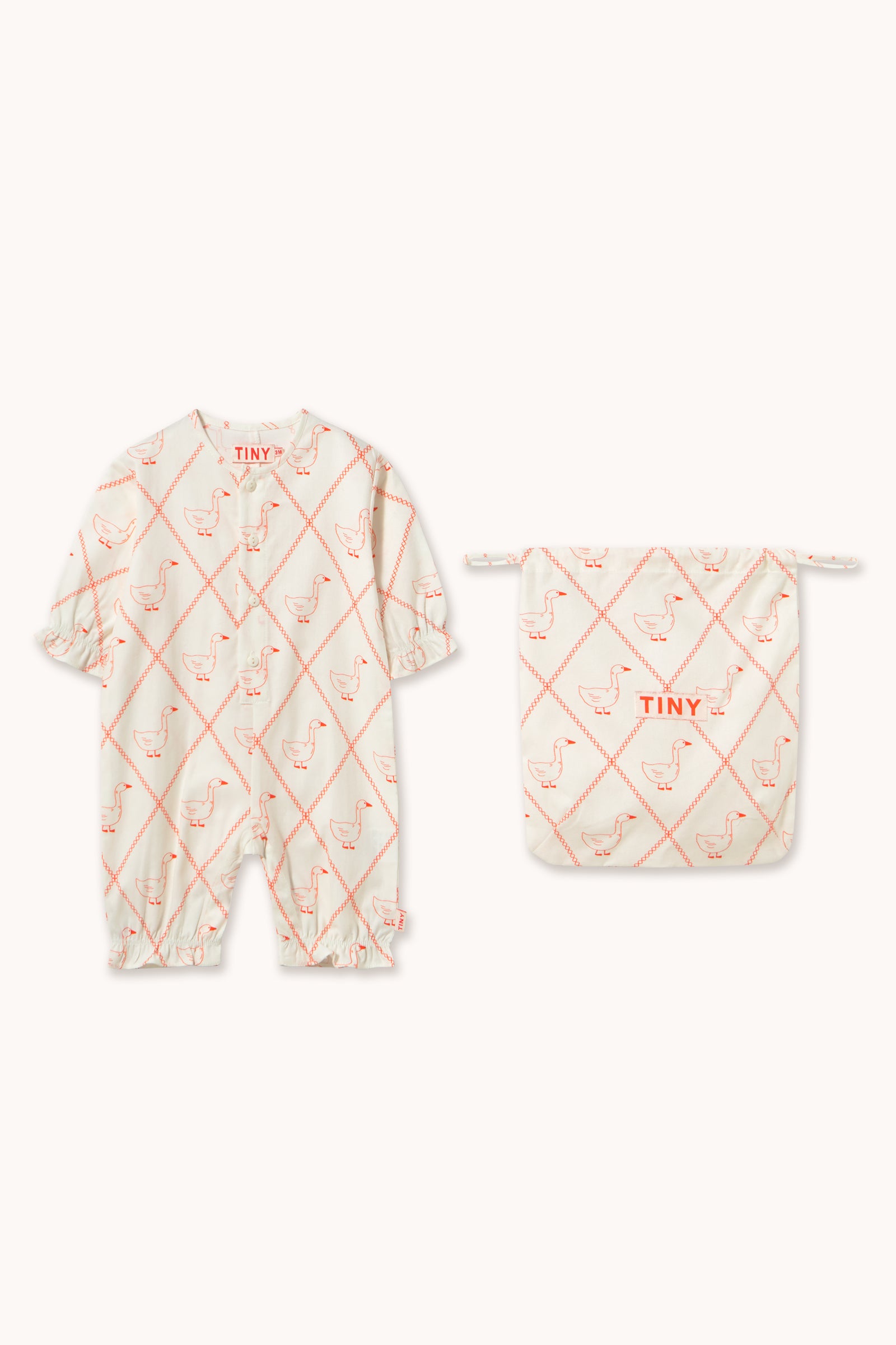 Tiny Cottons - baby - geese onepiece - off white
