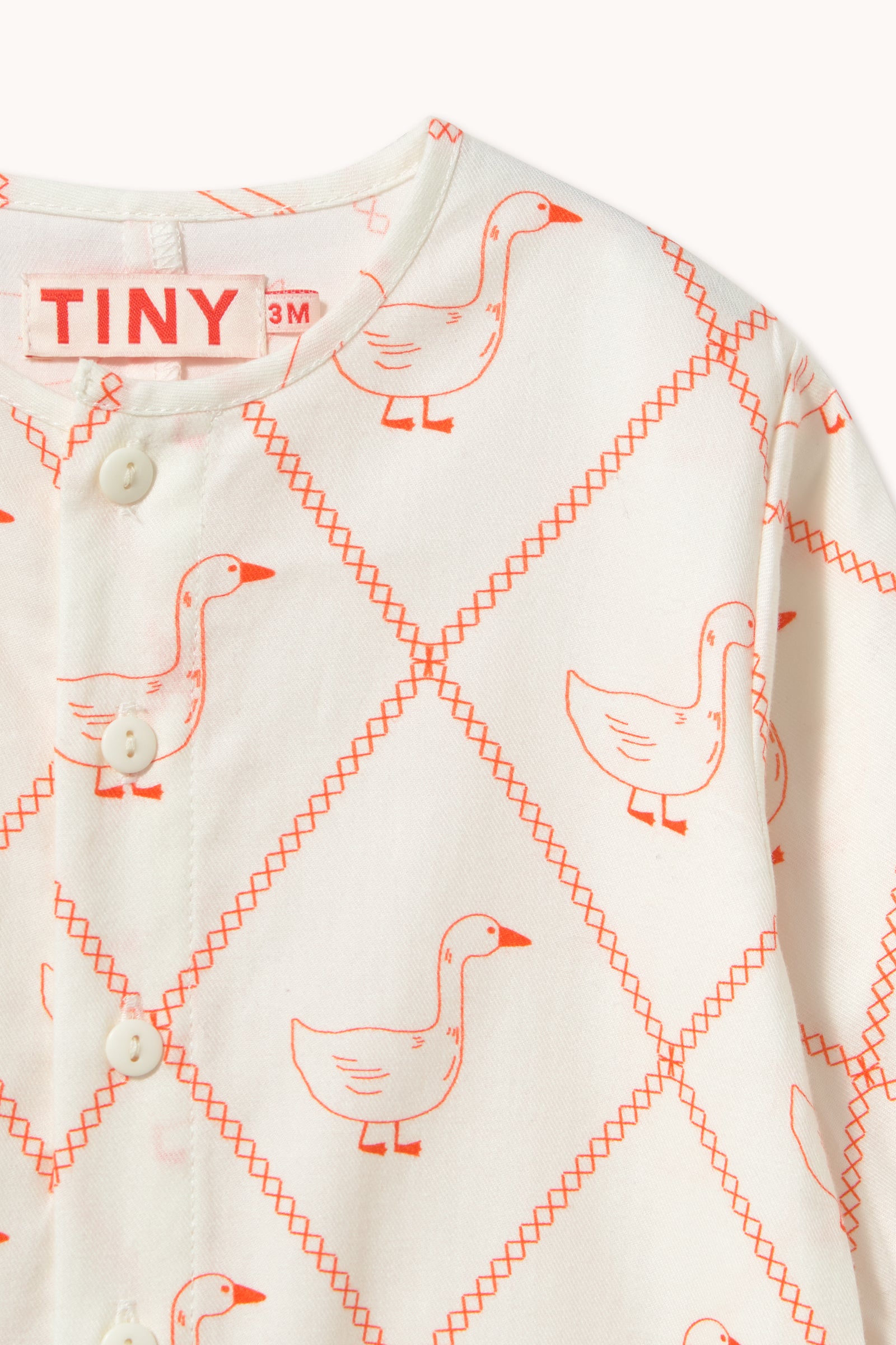 Tiny Cottons - baby - geese onepiece - off white