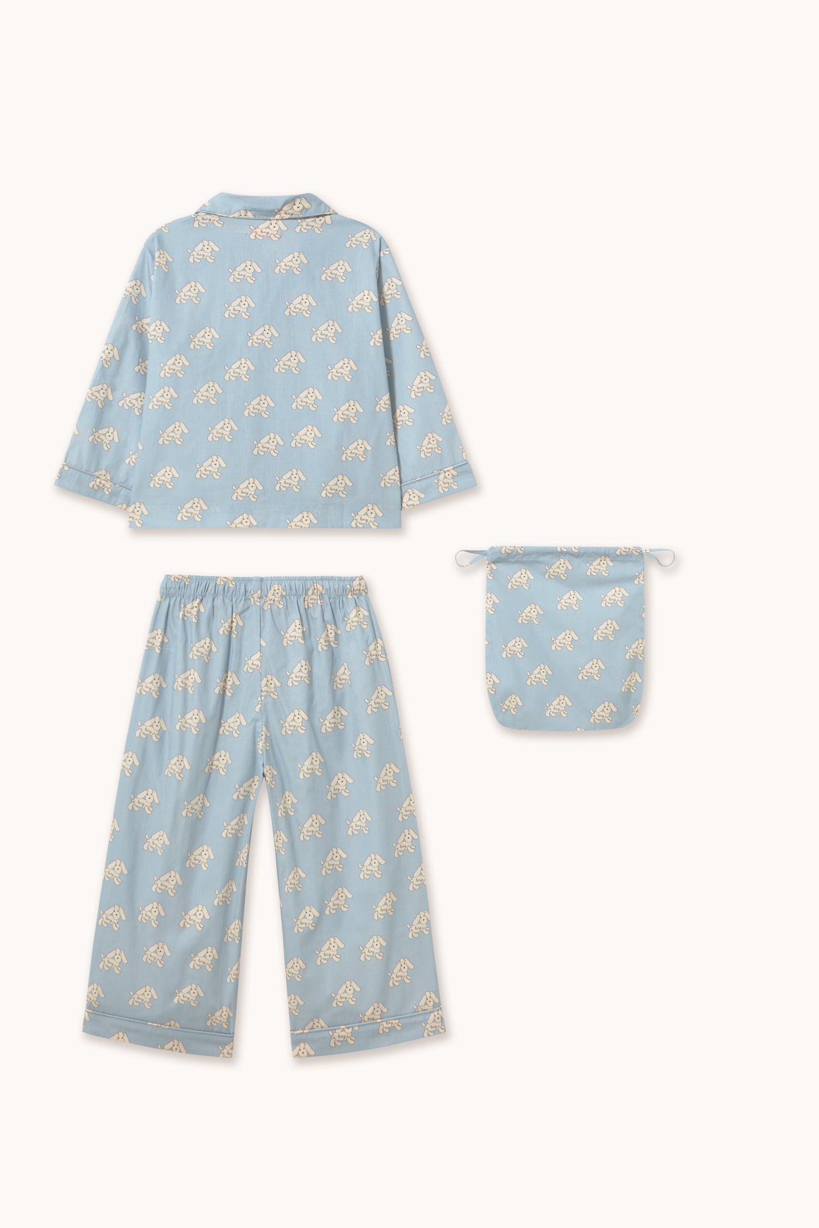 Tiny Cottons - kids - dogs pyjama set - washed blue