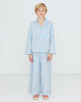 Tiny Cottons - kids - dogs pyjama set - washed blue