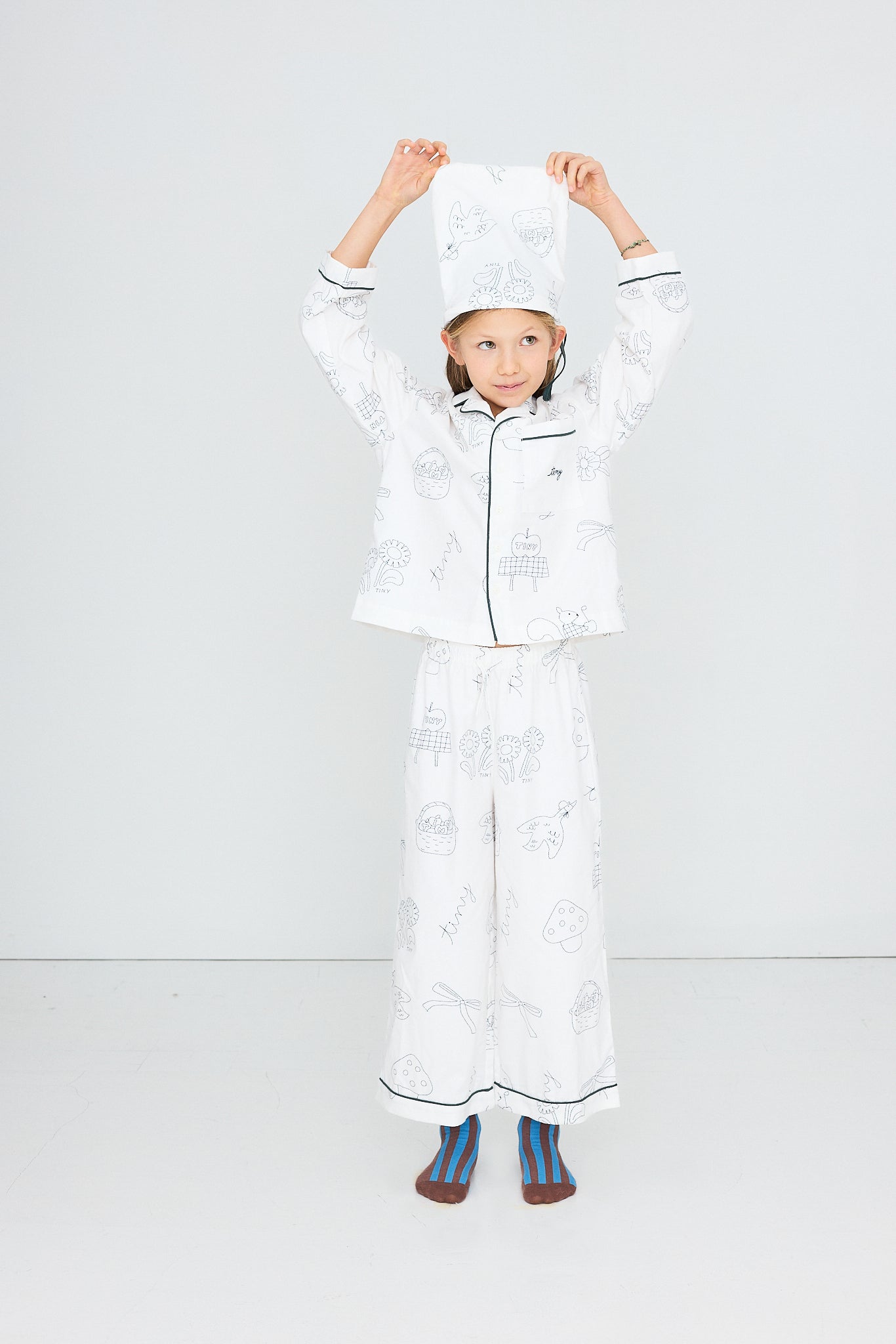Tiny Cottons - kids - apples pyjama set - off white