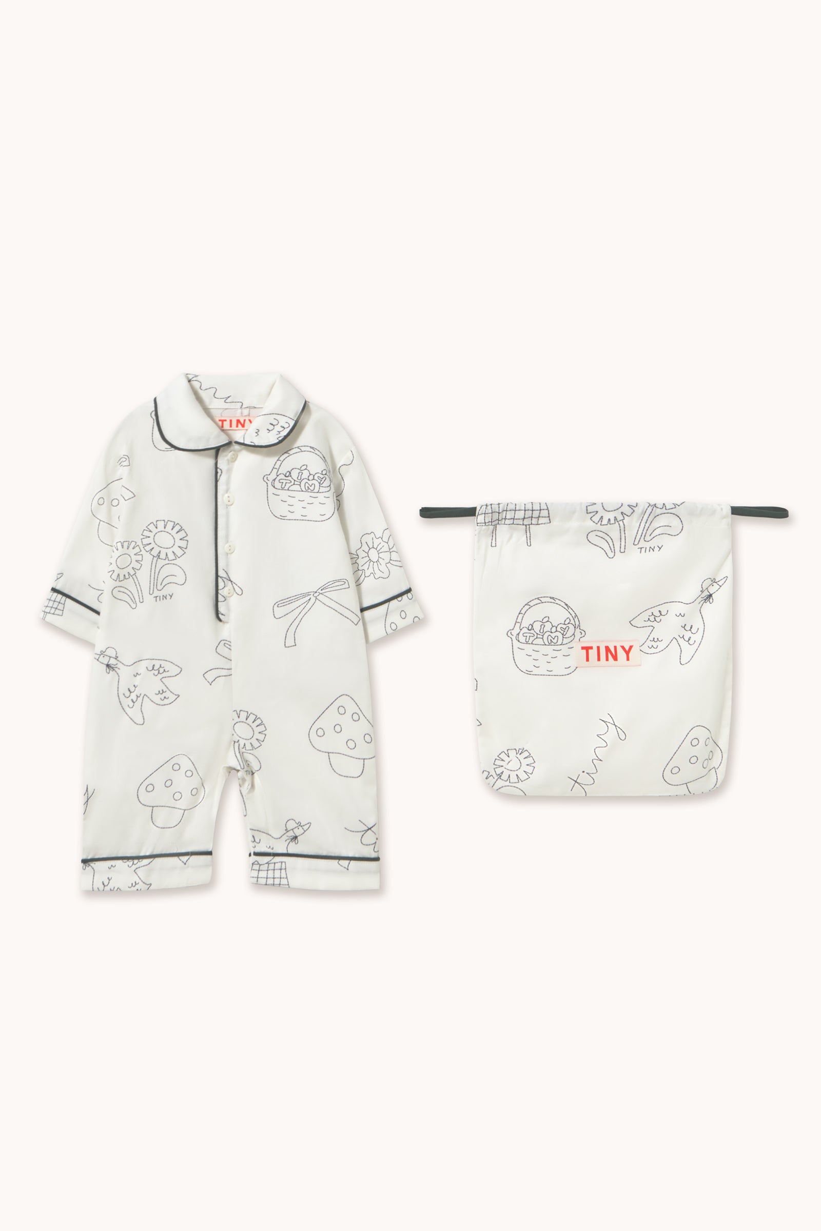 Tiny Cottons - baby - apples onepiece - off white