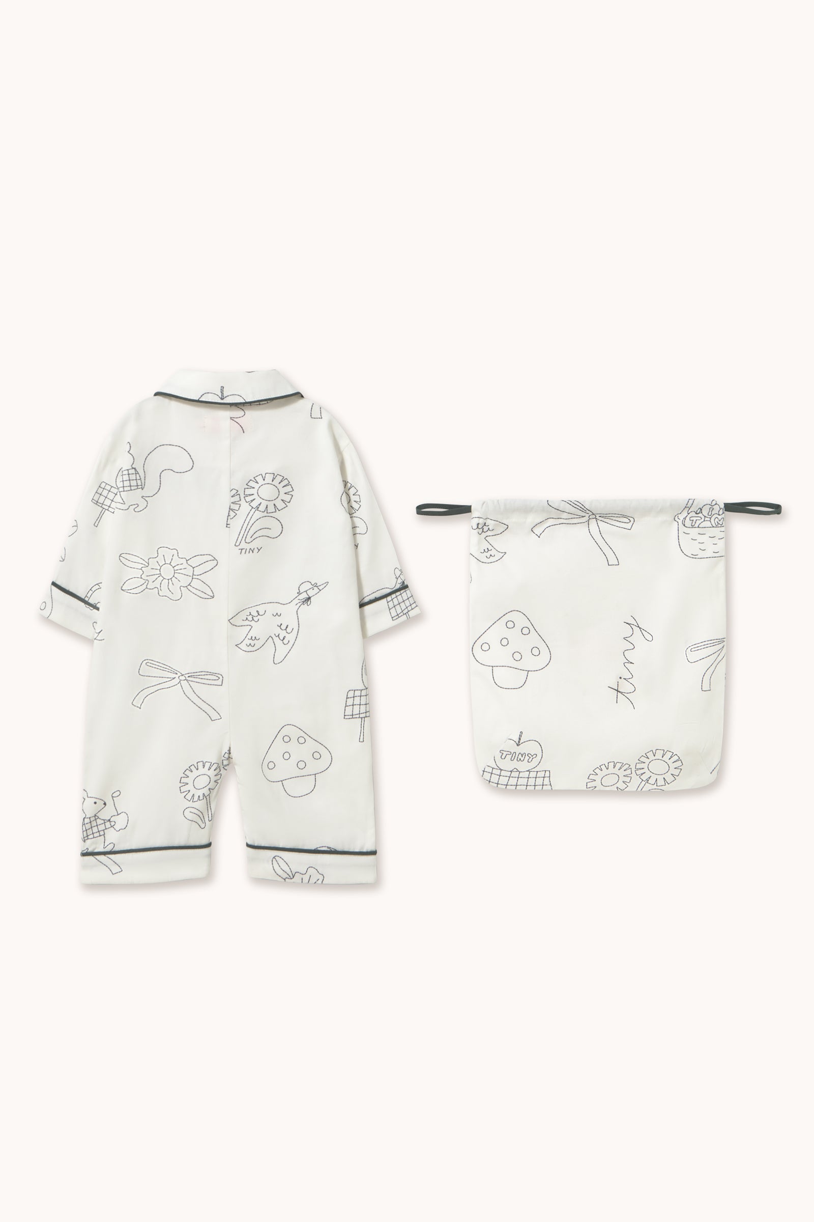 Tiny Cottons - baby - apples onepiece - off white