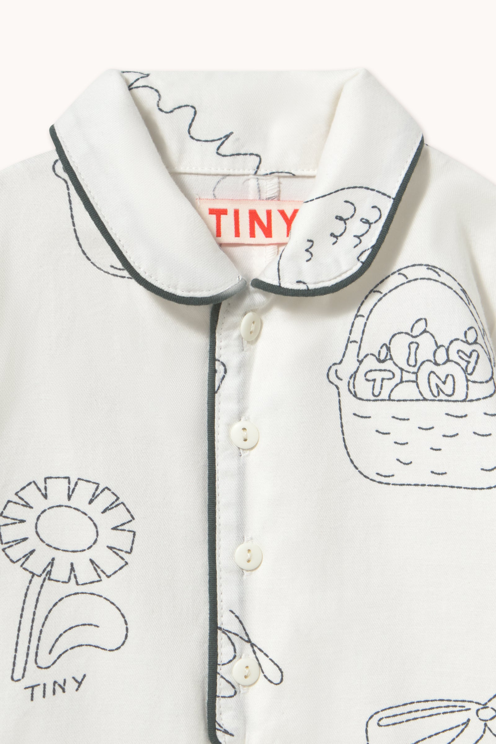 Tiny Cottons - baby - apples onepiece - off white