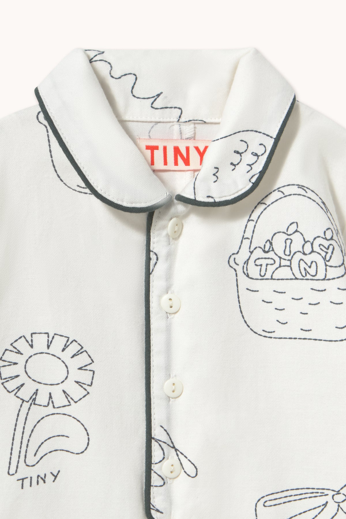 Tiny Cottons - baby - apples onepiece - off white