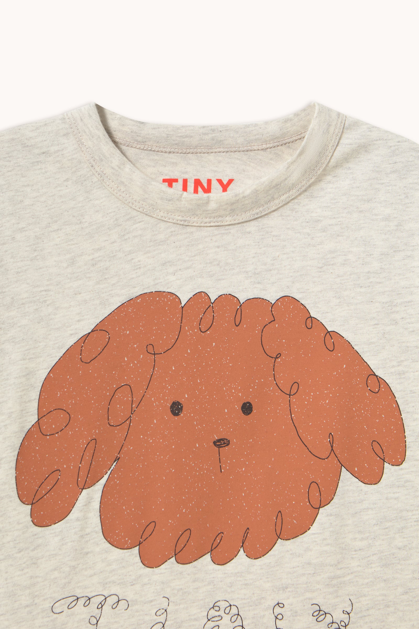 Tiny Cottons - kids - curly dog tee - cream heather