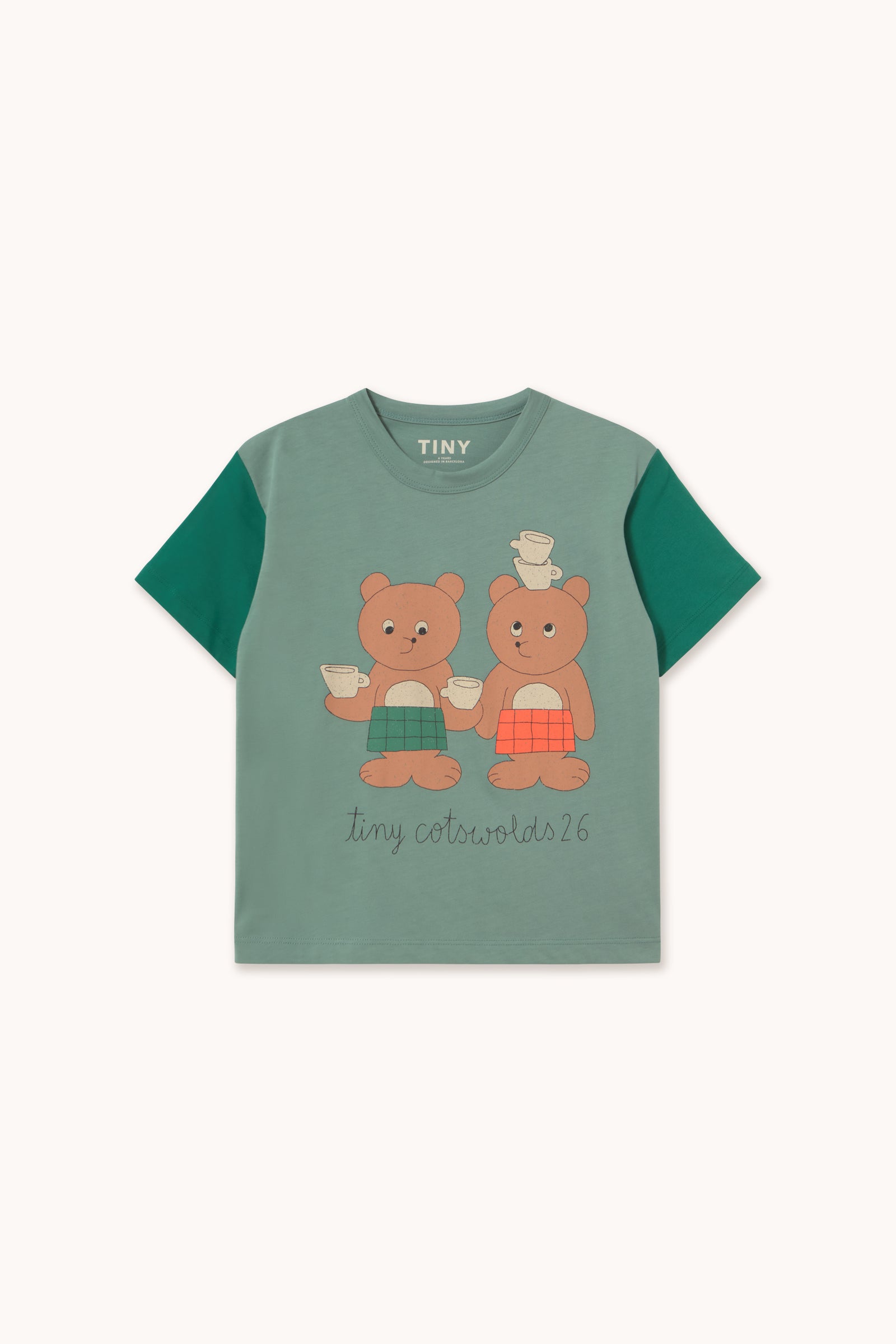 Tiny Cottons - kids - tea room tee - teal