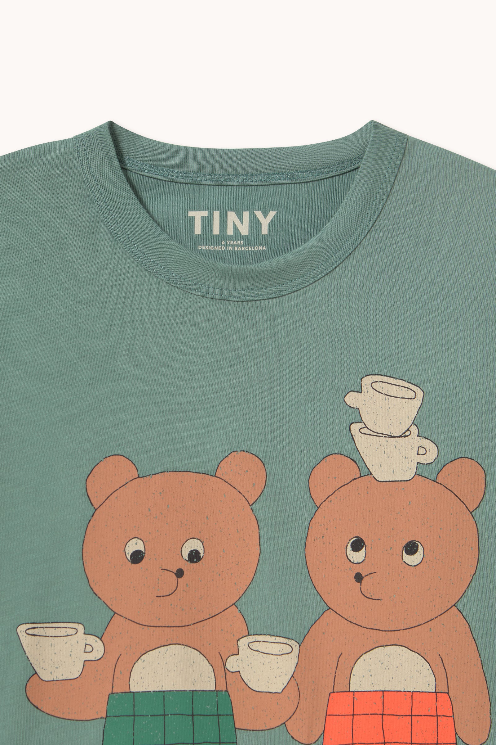 Tiny Cottons - kids - tea room tee - teal