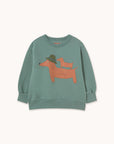 Tiny Cottons - kids - two dogs sweatshirt - teal