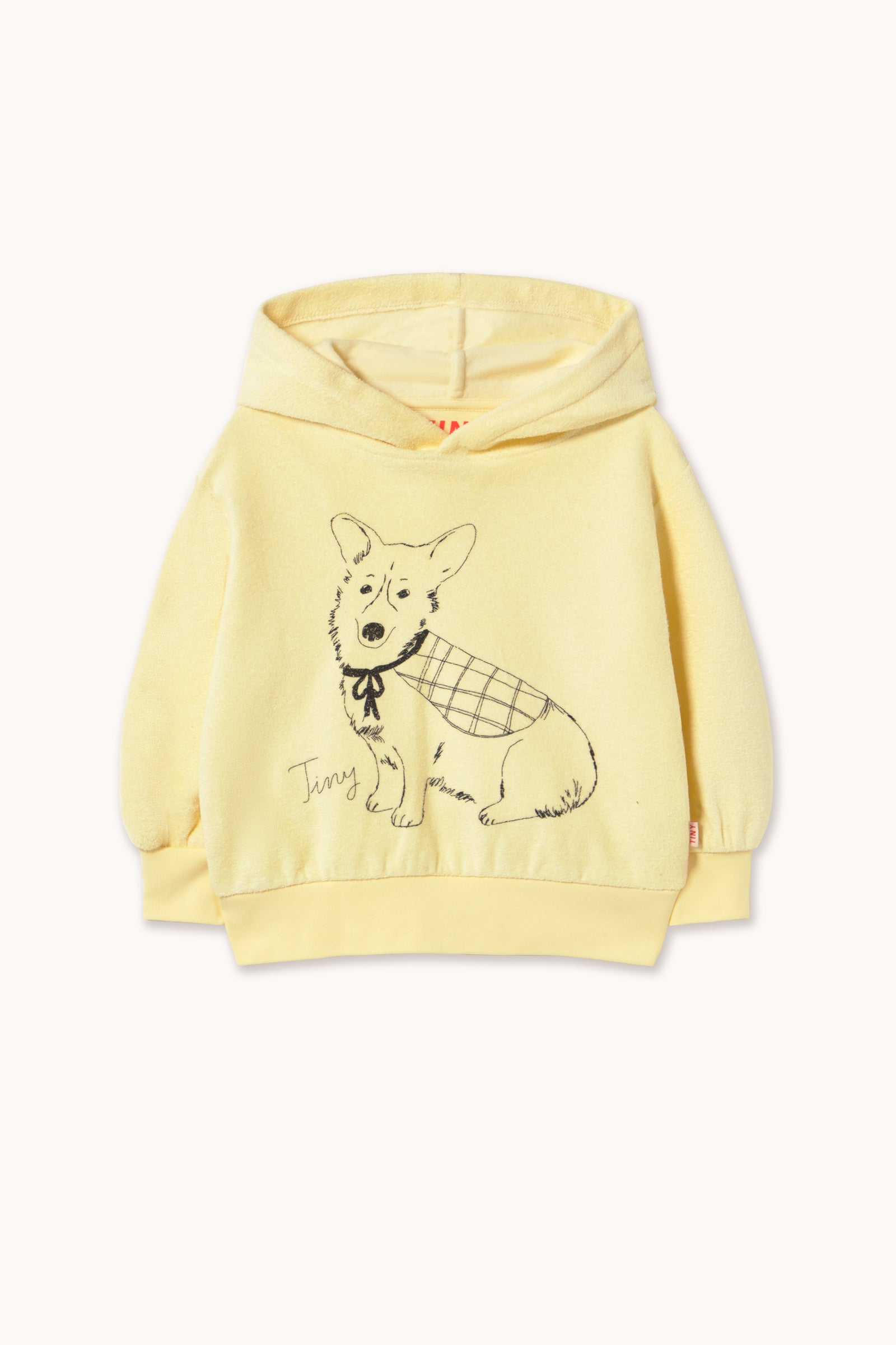 Tiny Cottons - kids - corgi hoodie - dusty yellow