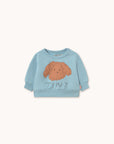 Tiny Cottons - baby - curly dog sweatshirt - denim blue