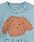 Tiny Cottons - baby - curly dog sweatshirt - denim blue