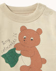 Tiny Cottons - baby - bear sweatshirt - sandstone