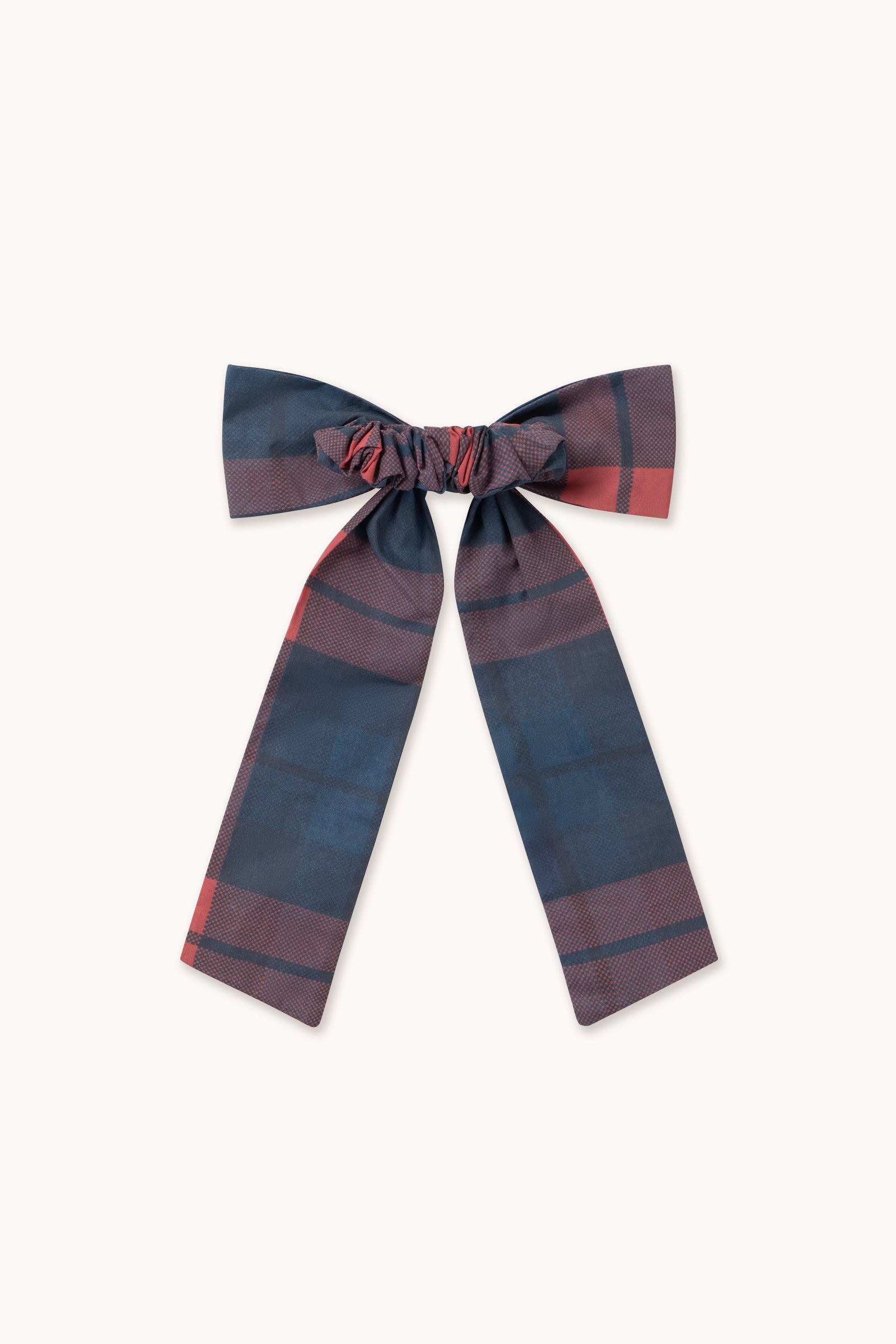 Tiny Cottons - check scrunchies - dark red