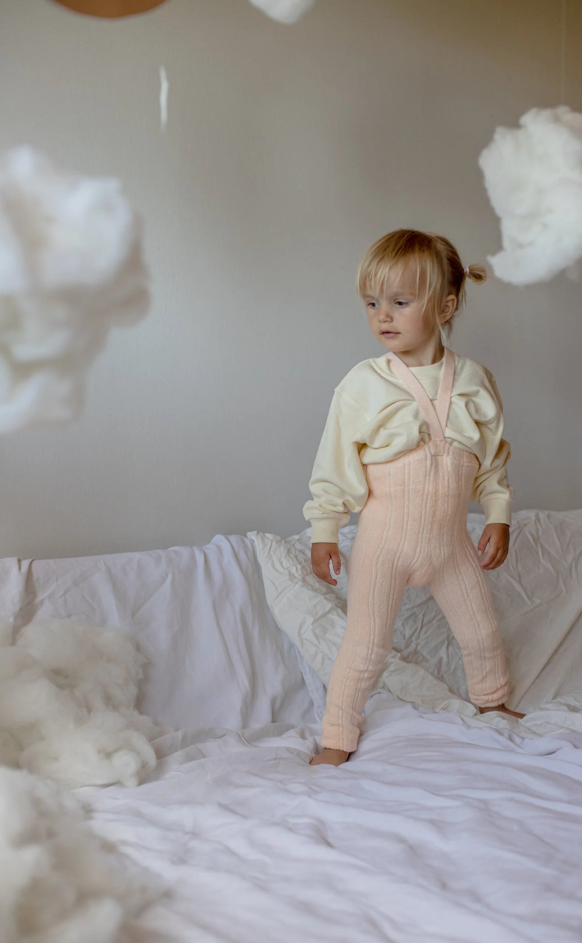 Silly Silas - granny footed cotton tights - silky peach