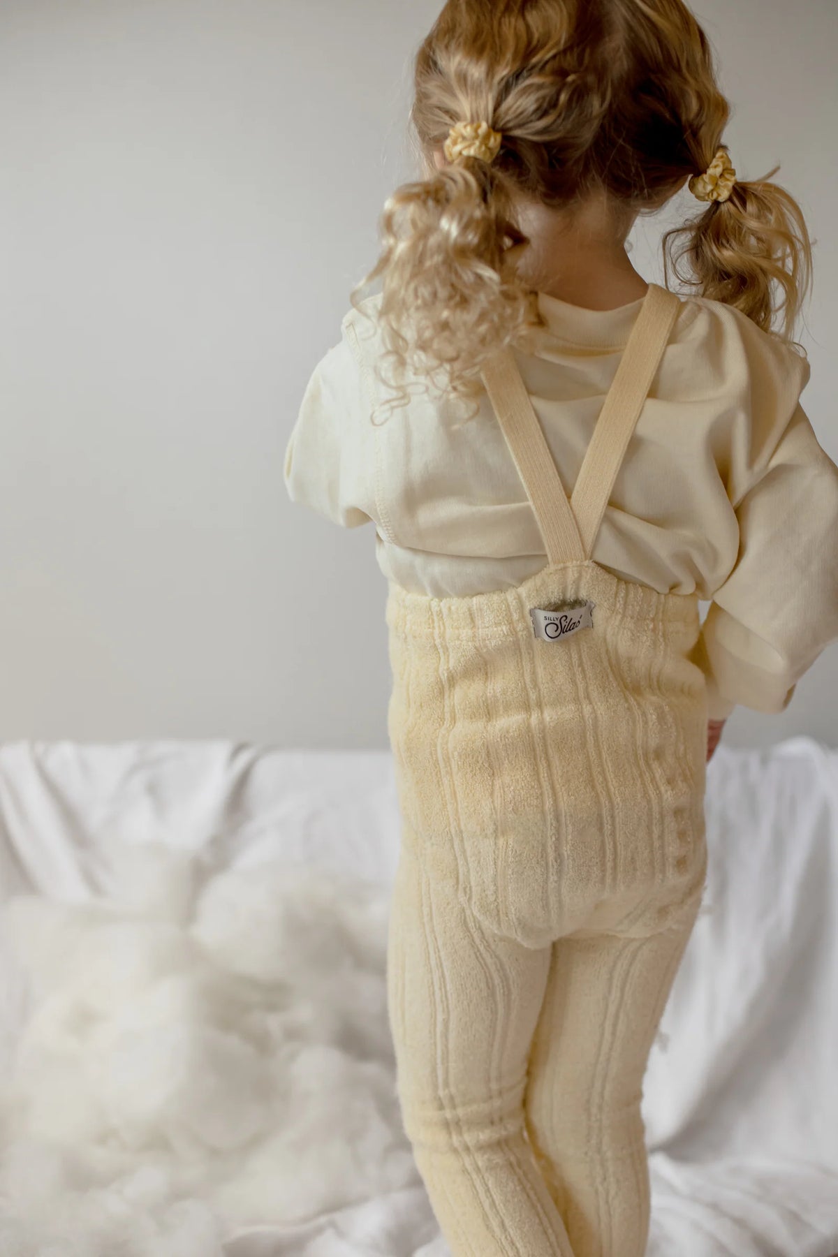 Silly Silas - granny footless cotton tights - lemon icing