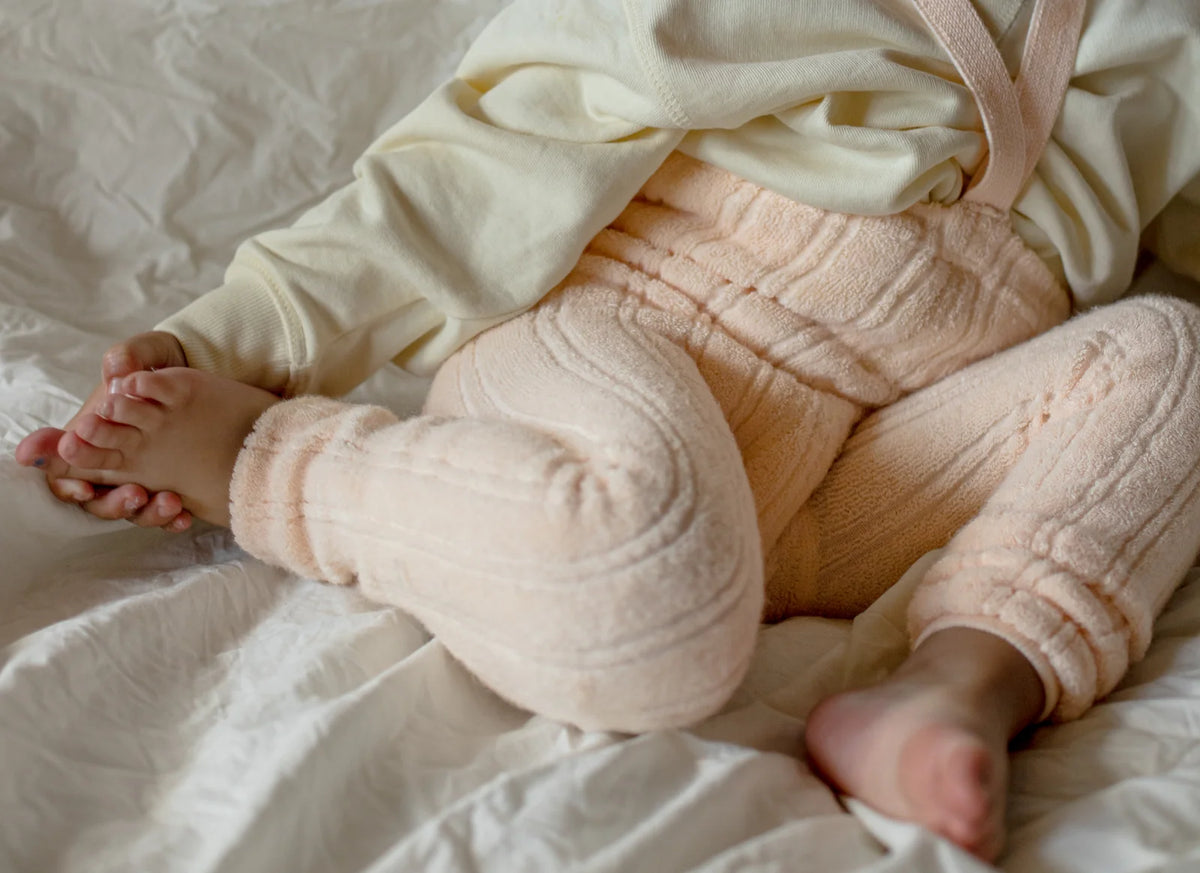 Silly Silas - granny footed cotton tights - silky peach