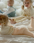 Silly Silas - granny footed cotton tights - silky peach