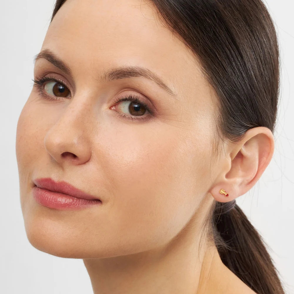 lulu copenhagen - gold plated amor earring - 1pc