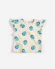 Bobo Choses - baby - Pixel Flowers all over ruffled top