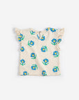 Bobo Choses - baby - Pixel Flowers all over ruffled top