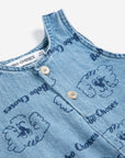 Bobo Choses - baby - Pickles The Dog all over denim playsuit