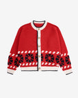 Bobo Choses - baby - kaleidoscope jacquard cardigan - red
