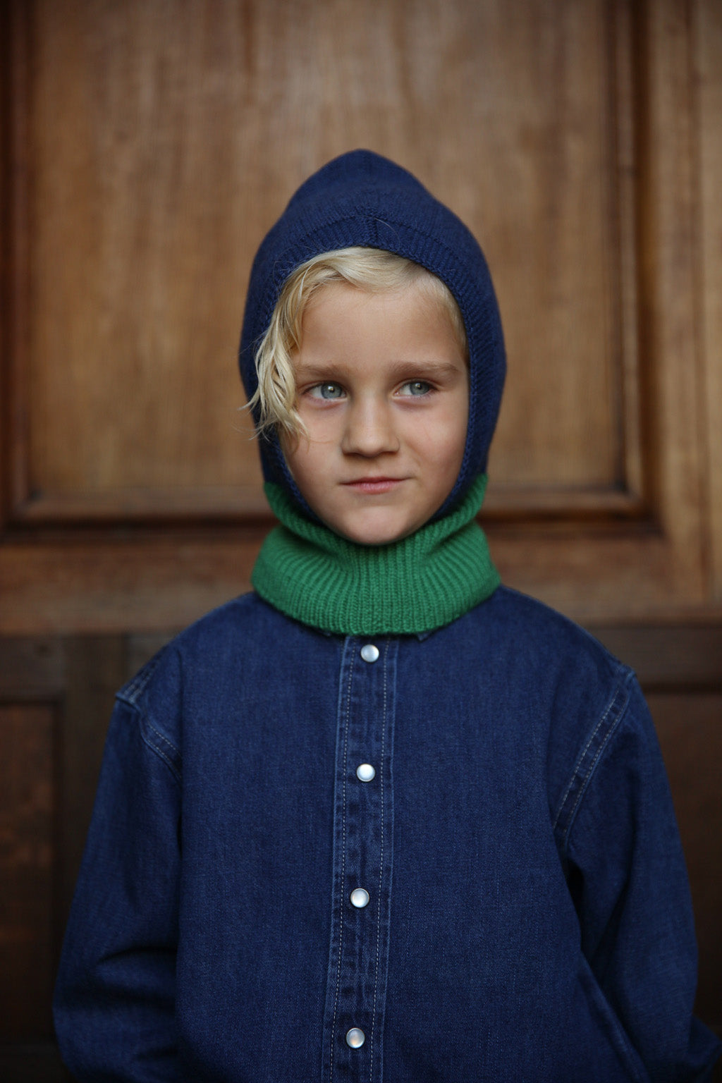 HVID -  Balaclava - Eddy - blue/grass