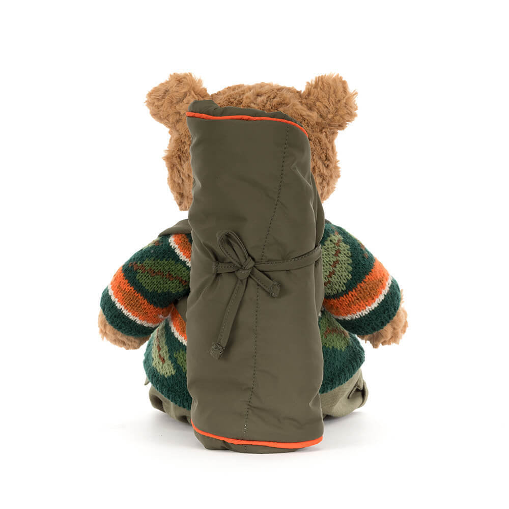 Jellycat - bartholomew bear with hiking outfit