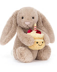Jellycat -  bashful birthday bunny - beige