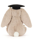 Jellycat - bashful - graduation bunny - medium - beige